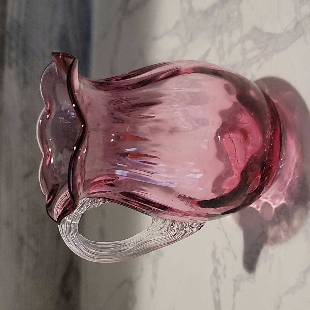 Send Me Offers! Vintage Cranberry Pink Glass Creamer